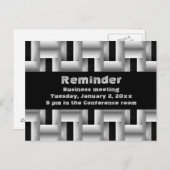 Metal weave business meeting herinnering briefkaart (Voorkant / Achterkant)