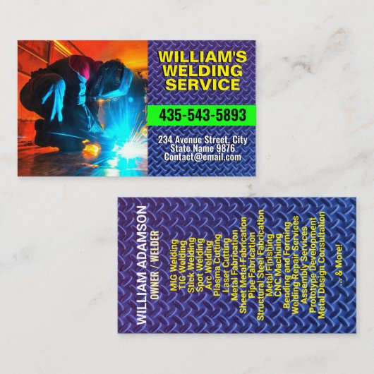 Metal Work Services | Metal Fabrication & Welding Visitekaartje (Voorkant / Achterkant)