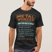 Metal Worker Dictionary Noun Tovenaar Magiciër T-shirt (Voorkant)
