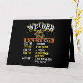 Metal Worker Welding MIG Welder Funny Welder Hourl Kaart (Gele Bloem)