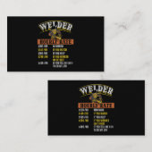 Metal Worker Welding MIG Welder Funny Welder Hourl Visitekaartje (Voorkant / Achterkant)