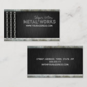 Metal Works Engineer Heavy Chain Visitekaartje (Voorkant / Achterkant)