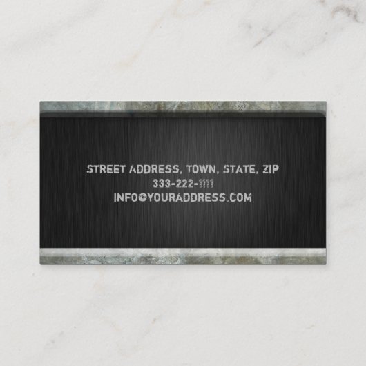 Metal Works Engineer Heavy Chain Visitekaartje (Achterkant)