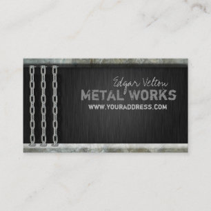 Metal Works Engineer Heavy Chain Visitekaartje