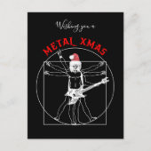 Metal X-mas - virtuele gitaar speler Feestdagenkaart (Voorkant)