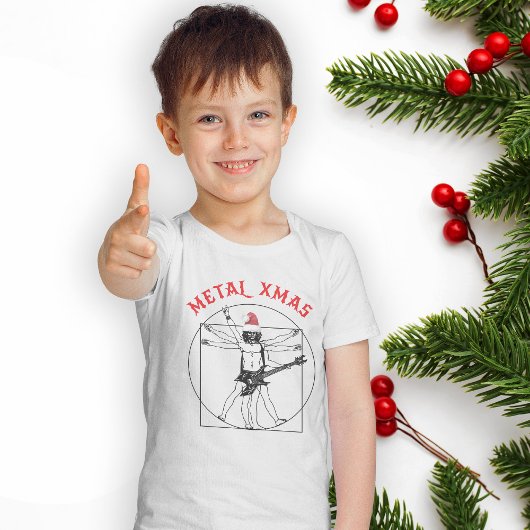 🎵 🎸 🎄 Metal Xmas (Vitruviaanse gitarist) Baby B T-shirt