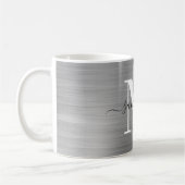 Metal Zilveren Handtekening Monogram Koffiemok (Links)