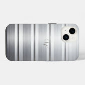 Metal Zilveren Hoestelcase iPhone Hoesje (Achterkant horizontaal)