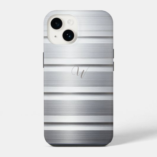 Metal Zilveren Hoestelcase iPhone Hoesje (Achterkant)