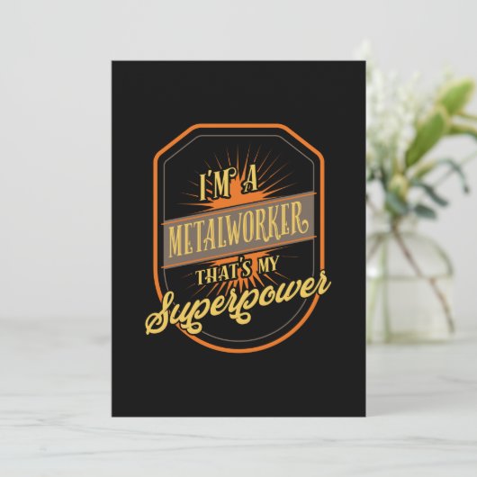 Metalarbeider Kaart (Staand voorkant)