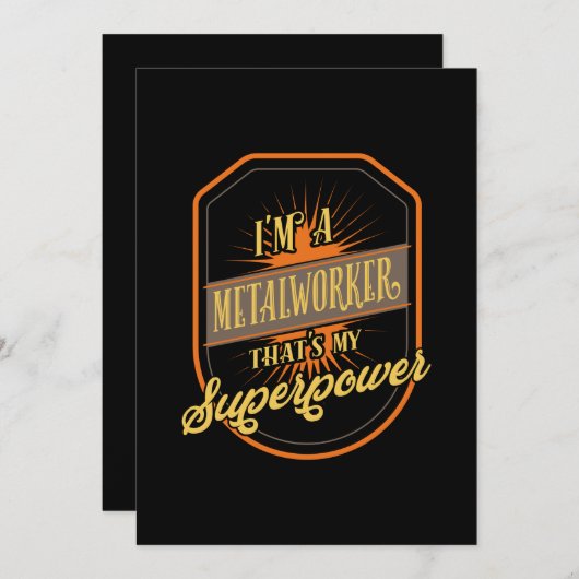 Metalarbeider Kaart (Voorkant / Achterkant)