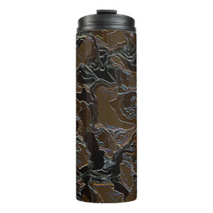 Metalbruine camouflage thermosbeker