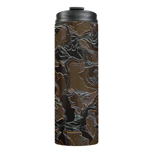Metalbruine camouflage thermosbeker (Voorkant)