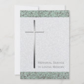 Metale Christelijke Cross Stone 2 Memorial Service Kaart (Voorkant)