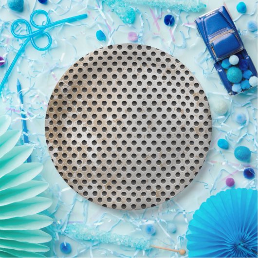 METALE GRAAT PAPIEREN BORDJE (Feest)