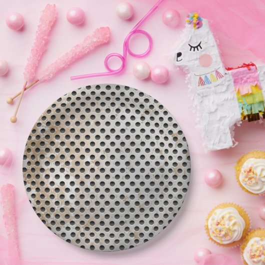 METALE GRAAT PAPIEREN BORDJE (Feest)