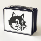 METALE LUNCHBOX VAN KATTE RETRO (Achterkant)