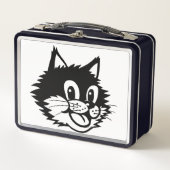 METALE LUNCHBOX VAN KATTE RETRO (Voorkant)