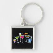 METALE SLEUTELHANGER VAN COCKTAILGLASSEN (Voorkant)