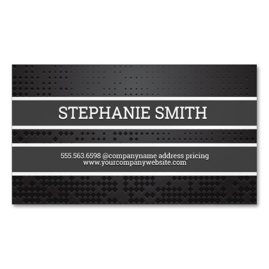 Metalen Abstracte Achtergrond Magnetisch Visitekaartje (Voorkant)