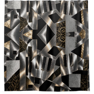 Metalen Abstracte Pianotoetsen Douchegordijn