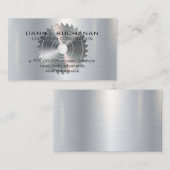 Metalen achtergrond | Cirkelzaag Visitekaartje (Voorkant / Achterkant)