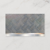 Metalen achtergrond | Hammer Saw | QR-code Visitekaartje (Achterkant)