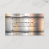 Metalen achtergrond klinknagels en schroeven | ind visitekaartje (Achterkant)