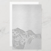 Metalen achtergrond met mechanische schade briefpapier (Voorkant / Achterkant)