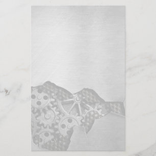 Metalen achtergrond met mechanische schade briefpapier