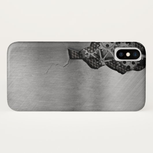 Metalen achtergrond met mechanische schade Case-Mate iPhone case (Achterkant (horizontaal))