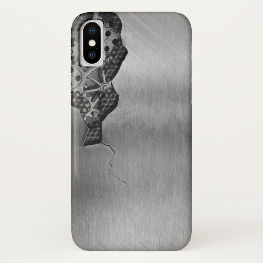 Metalen achtergrond met mechanische schade Case-Mate iPhone case (Achterkant)