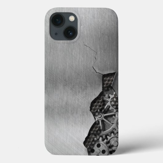 Metalen achtergrond met mechanische schade Case-Mate iPhone case (Achterkant)