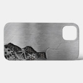 Metalen achtergrond met mechanische schade Case-Mate iPhone case (Achterkant (horizontaal))