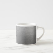 Metalen achtergrond met mechanische schade espresso kop (Rechts)