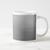 Metalen achtergrond met mechanische schade grote koffiekop (Rechts)