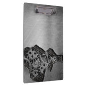 Metalen achtergrond met mechanische schade klembord (Rechts)