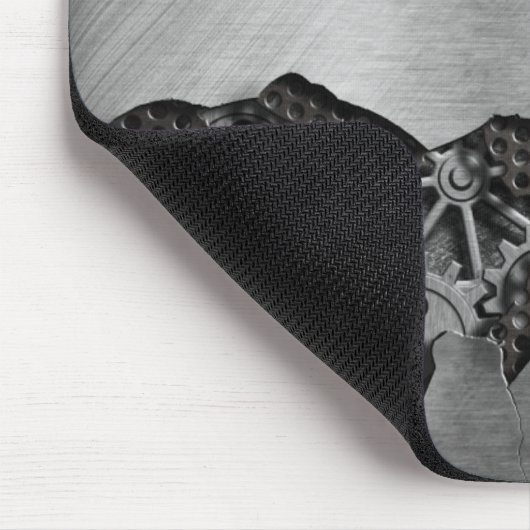 Metalen achtergrond met mechanische schade muismat (Hoek)