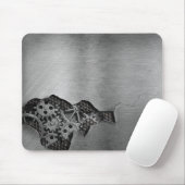 Metalen achtergrond met mechanische schade muismat (Met muis)