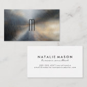 Metalen achtergrond | Monogram Visitekaartje (Voorkant / Achterkant)