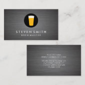 Metalen achtergrondpictogram visitekaartje (Voorkant / Achterkant)