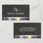 Metalen Afwerking Onroerend Goed Visitekaartje (Voorkant / Achterkant)