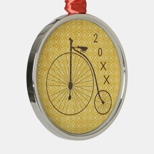  metalen Antiek fiets met hoog wiel Metalen Ornament (Rechts)