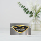 Metalen auto-Logo | Industriële stijl Visitekaartje (Staand voorkant)