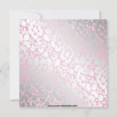 Metalen Baby Roze Save The Date Aankondiging (Achterkant)