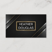 metalen banner | Zwarte achtergrond Visitekaartje (Voorkant)