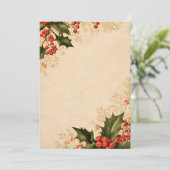 Metalen blad rechterrand op ivoor | Modern Vi Kaart (Staand voorkant)