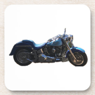 Metalen blauwe Cruiser stijl Moto Bike Vaderdag Bier Onderzetter