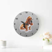 metalen blik; Basset Hound Grote Klok (Huis)