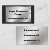 Metalen blik zwarte koolstofvezel Visitekaartjes (Voorkant / Achterkant)